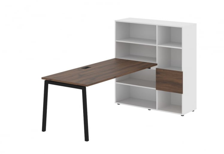 Рабочая станция ЕДИС ЕЛРСТ 1217 Дуб Денвер темный Черный Белый / EDIS ELRST_0