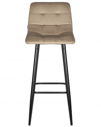 Стул барный ДОБРИН НИCОЛЕ (черные матовые ножки, мокко велюр (108-104)) / DOBRIN NICOLE_5