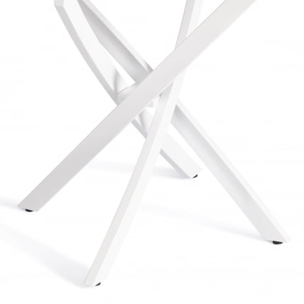 Стол МАНЗАНА ЛДСП/ХПЛ/металл, 80 х 80 х 75 см, Мрамор светлый/белый / MANZANA ЛДСП/HPL/металл,_3