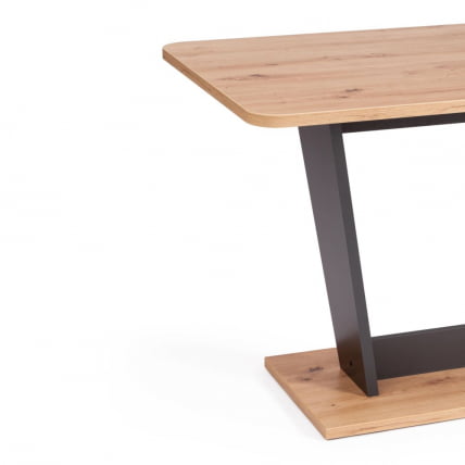 Стол обеденный ТИБИ нераздвижной ЛДСП, 68,6 х 110 х 75 см, Дуб артисан/Графит / TIBI_3