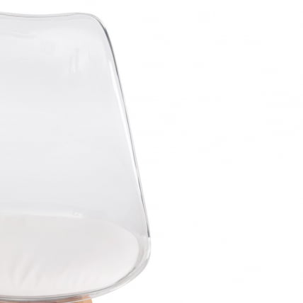 Стул ТУЛИП (мод. 73-1) дерево/пластик/экокожа, 47,5кс55кс80 см, Прозрачный (Транспарент) / TULIP (mod. 47,5x55x80 (Transparent)_5
