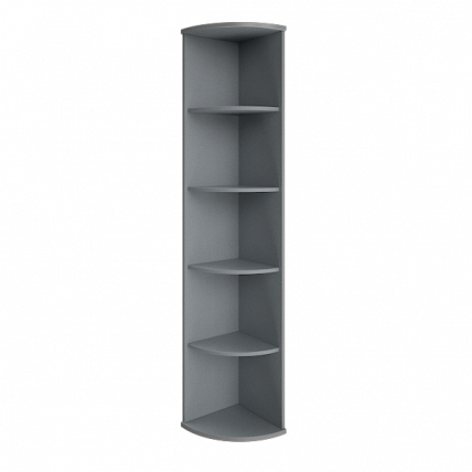 Стеллаж высокий угловой Рива А.УС-1 Клен/Металлик / Riva_0