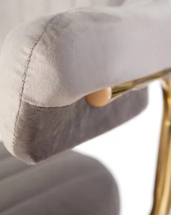 Стул барный ДОБРИН CХАРЛЙ ГОЛД Серый велюр МДЖ9-75 / DOBRIN CHARLY GOLD MJ9-75_7