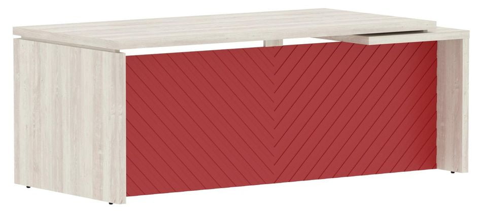 Стол руководителя левый Торр ЛУКС ТЛCТ 209 Л Сосна Эдмонд Красный / Torr LUX TLCT L_0