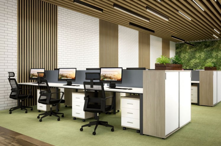 Мебель для офиса Сигма №4 Белый Дуб светлый / Sigma_1