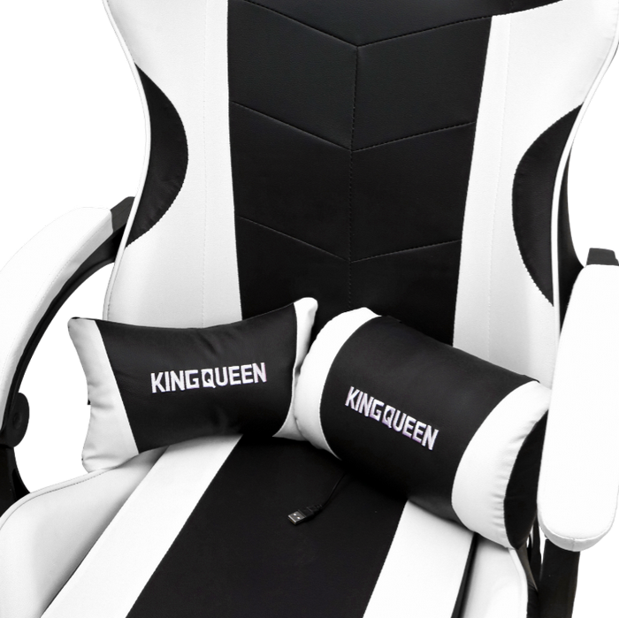 Кресло 1209-1 КИНГКУЕЕН, цвет черный/белый, 1209-1-блаcк-вхите-масс / KINGQUEEN, 1209-1-black-white-mass_4