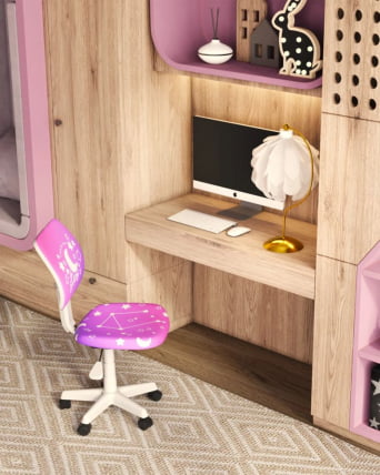 Кресло компьютерное детское ЛОЛО Старрй Нигхт пластик белый / Starry Night_8