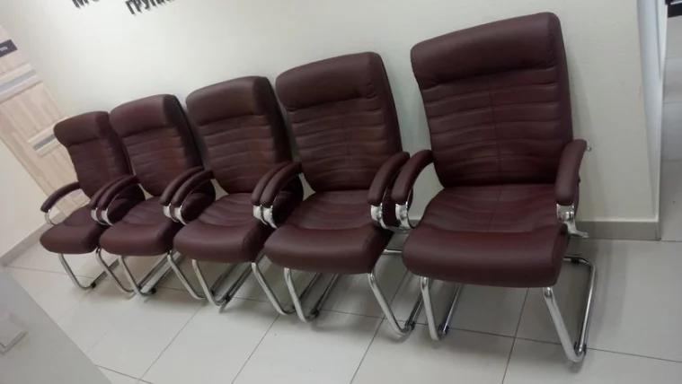 Кресло для посетителей Еверпроф Орион CФ Экокожа Коричневый / Everprof Orion CF_10