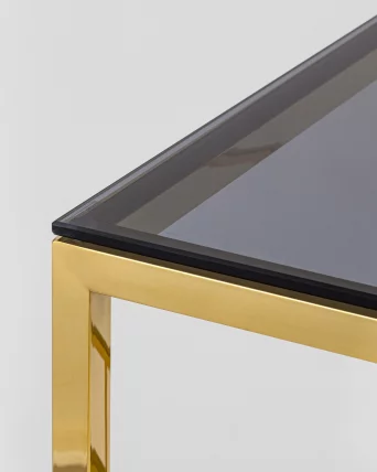 Журнальный столик БРУКЛИН 55кс55 Золото стекло смоке / 55x55 smoke_4
