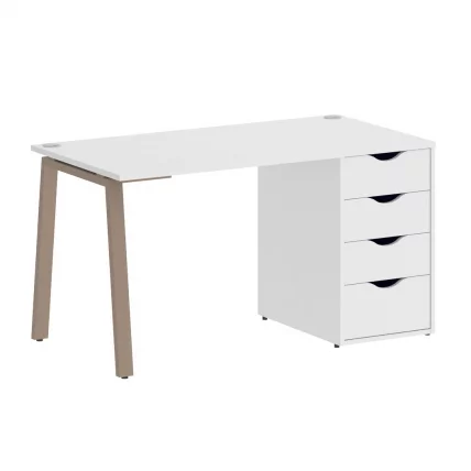 Стол письменный ХОМЕ ОФФИCЕ ВР.СП-3-138.4.А Белый Бриллиант/Мокко металл / HOME OFFICE VR.SP-3-138.4.A_0