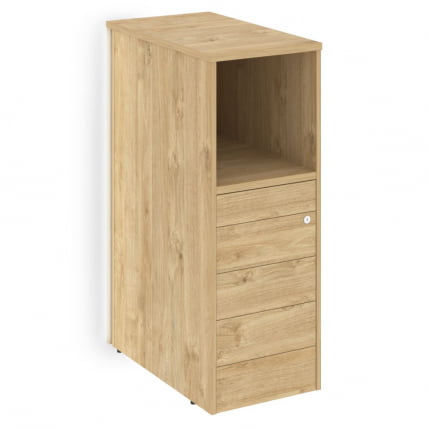 Тумба с подсветкой 5 ящиков ТИП-ОН завершающая, левая ОНИКС О.Р-ТВ-5ТИП.С(Л) Тиквуд светлый / TIP-ON ONIX O.R-TV-5TIP.S(L)_0