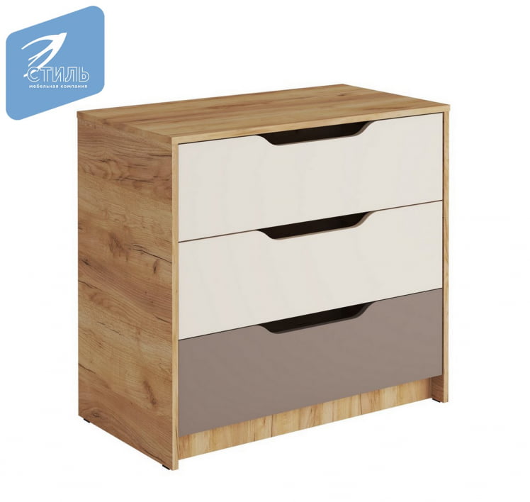 Комод РИCХ КМ-001 Миндаль/Глиняный серый/дуб крафт золотой / RICH_0