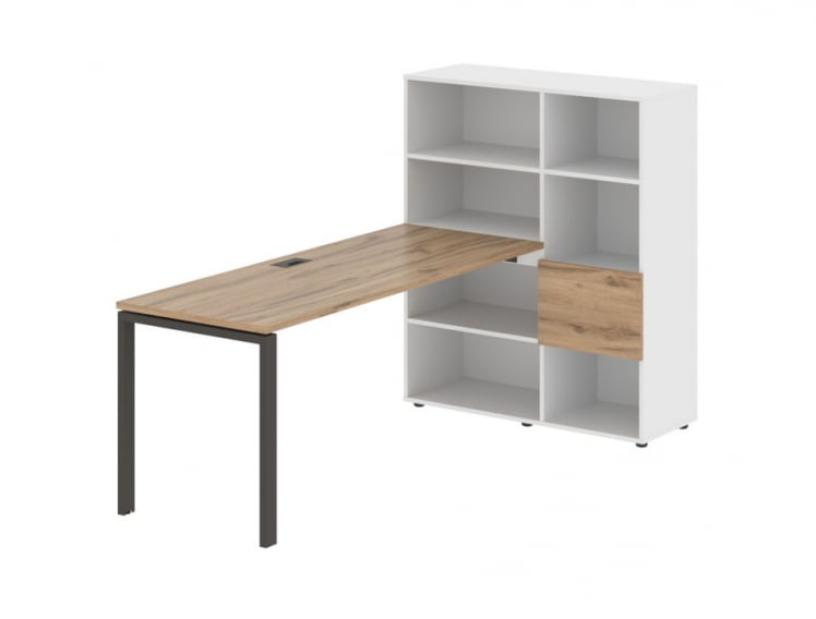 Рабочая станция ЕДИС ЕУРСТ 1117 Дуб Денвер светлый Мокко Белый / EDIS EURST_0
