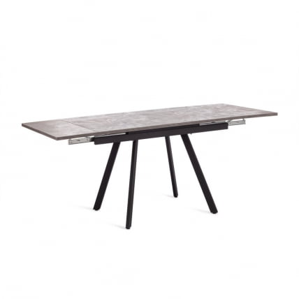 Стол ВИГО ЛДСП/ХПЛ/металл, 120 кс 80 кс 30 х 30 х 75 см, Мрамор черный/черный / VIGO ЛДСП/HPL/металл, x x_1