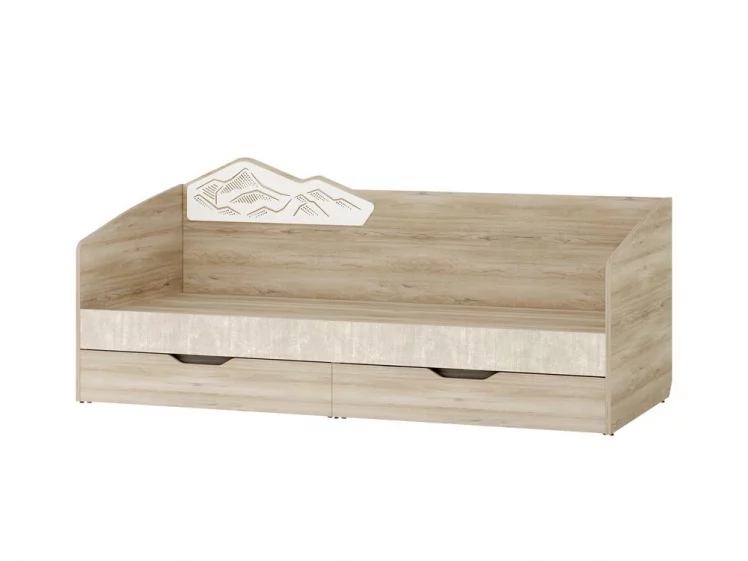 Кровать Эверест 500.11 Дуб Кронберг/Плаза Стоун_0