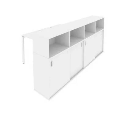 Рабочая станция с опорным шкафом-купе Метал Сйстем Б.РС-СШК-4.1 Белый / Metal System_0