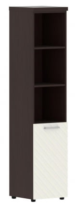 Шкаф колонка с глухой малой дверью и топом (правый) Торр ЛУКС ТЛХC 42.5 Р Венге Магия Латте / Torr LUX TLHC R_0