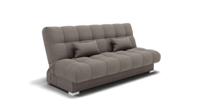 Диван Фиеста-1 (ЗР) Тип: Прямой; Материал фасада: Металл/Велюр; Цвет: Бежево коричневый_0