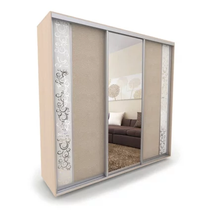 Шкаф-купе 3-х дверный Акцент-Вера КС 1800х600 Дуб молочный_0