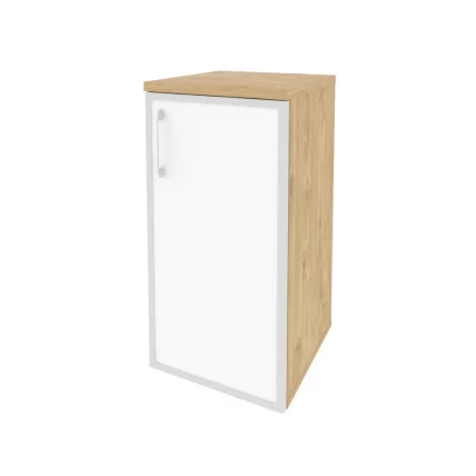 Шкаф низкий узкий правый ОНИКС О.СУ-3.2Р(Р) вхите Тиквуд Светлый / ONIX O.SU-3.2R(R) white_0