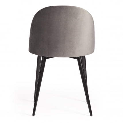 Стул МОНРО (мод. 710) ткань/металл, 56х51х80 см, высота до сиденья 47 см, серый баркхат 26/черный / MONRO (mod. barkhat_3