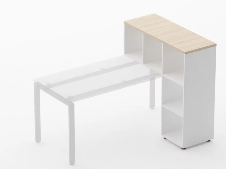 Стеллаж к столу Дека 9.07.11 Туя/Белый / Deka_2