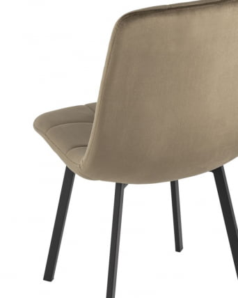 Комплект из четырех стульев Чиллй велюр коричневый ножки металл черные / Chilly_4