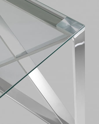 Журнальный стол КРОСС 55кс55 Серебро / 55x55_4