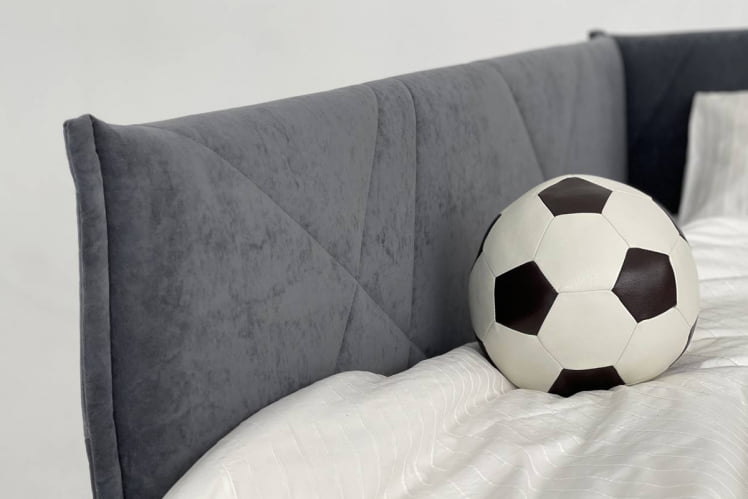 Кровать 0.9 Бест (Тахта) КМ.Т-15 графит (велюр) / КМ.T-15_3