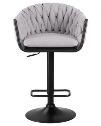 Стул барный ДОБРИН ЛЕОН (серая ткань (ЛАР 275-17)) 2 шт / DOBRIN LEON (LAR_8