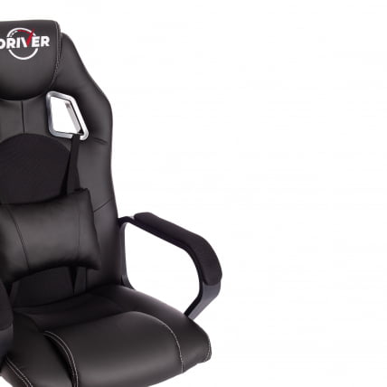 Кресло ДРИВЕР (22) кож/зам/ткань, черный/черный , 36-6/ТВ-11 / DRIVER 36-6/TW-11_12