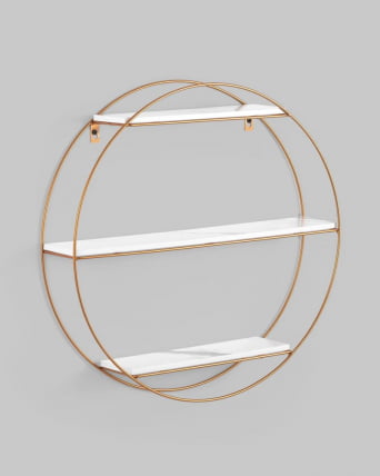 Полка Луна золотая Белый мрамор / Luna_2