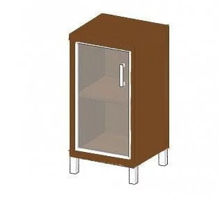 Стеллаж стекло в раме В411.4 Р Орех Даллас / R_0