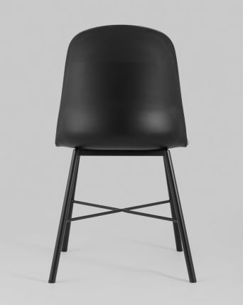 Стул пластиковый Шелл с мягким сиденьем Черный / Shell_4