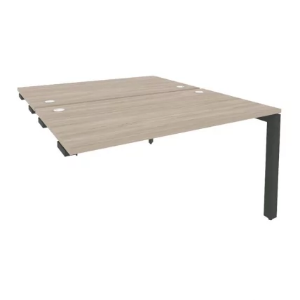 Стол-приставка двойной на П-образном м/к к опорным элем. ОНИКС О.МП-Д.СПР-3.8 Дуб Аттик/Антрацит / ONIX O.MP-D.SPR-3.8_0