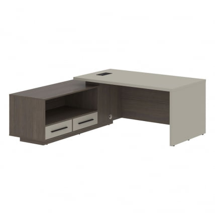 Стол руководителя левый ВЕЛИОН ВCТ 1919 Л Аметист Дуб Сильвер / VELION VCT L_0