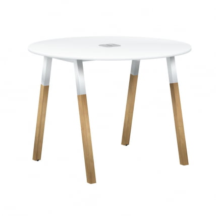 Конференц-стол Форта ФРСТ 1020 Белый премиум Дуб Гамильтон / Forta FRST_0