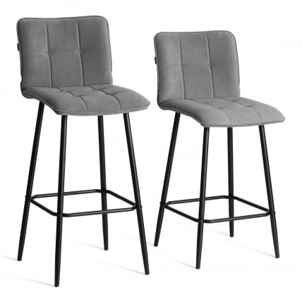 Полубарный стул Бари/Бари велюр, серый, 29, 42х55х99 см / Bari/Бари_14
