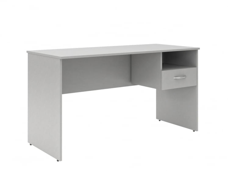 Стол письменный (С-1400) с правой подвесной тумбой Серый / (S-1400)_0