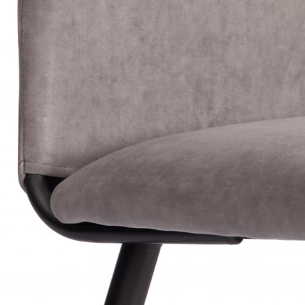 Стул обеденный Ла Роуссе (2 шт. в упаковке) Ла Роуссе (2 шт. в упаковке) НЕВ, велюр, серый/черный, 29, 45х55х93 см / La Rousse La Rousse NEW,_7