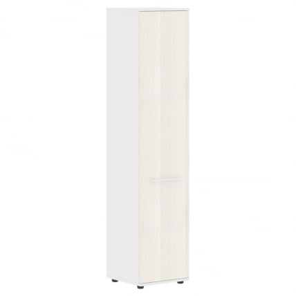 Шкаф-колонка с глухой дверью ЕДИС ЕХCС 42.1 Ясень Траун Белый Белый / EDIS EHCS_0