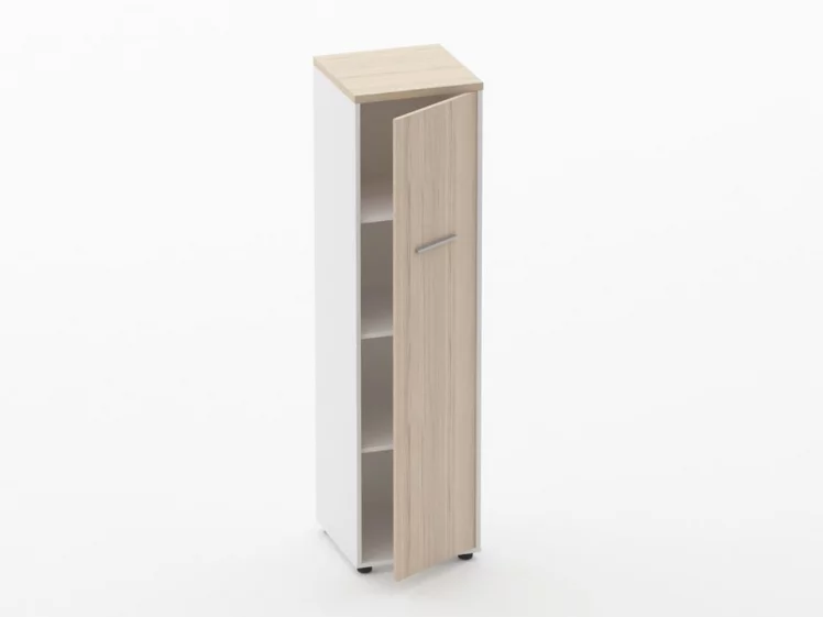 Шкаф 3 узкий закрытый, 1 дверь Дека 10.16.14Пр Туя/Белый / Deka_1