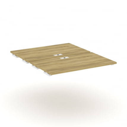 Двойной стол-приставка к двум опорным тумбам/шкафам CОНCЕПТ CН.ДСПР-006 Дуб Винченцо Белый / CONCEPT CN.DSPR-006_0