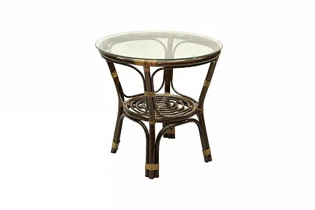 Стол Багама круглый без плетеной столешницы Бахама орех матовый / Bahama_0