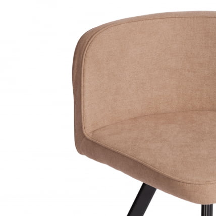 Комплект (стол, 4 стула) КУАДРОН (мод. ПТ14) Стол: МДФ/металл, стул: металл/шенилл, 100х100х73 см, 69х56х71 см, Беиге (Бежевый) ЛЙ1701-4/черный / QUADRON (mod. PT14) Beige LY1701-4/черный_6