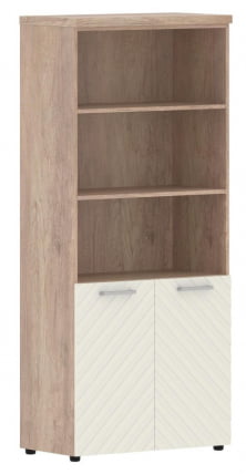 Шкаф с 1 комплектом глухих малых дверей и топом Торр ЛУКС ТЛХC 85.5 Дуб Каньон Латте / Torr LUX TLHC_0