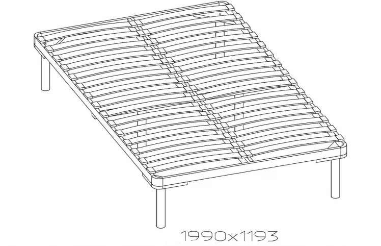 Основание с гибкими ламелями 4.1 (1200) Дерево (спальня)_1
