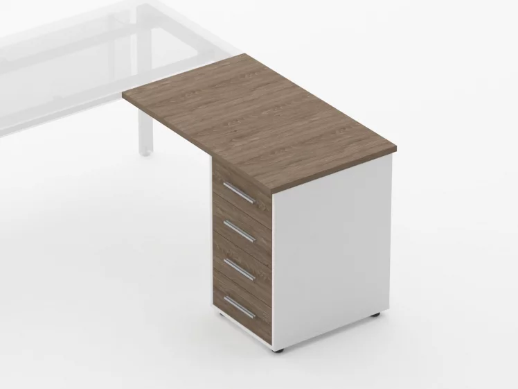 Тумба приставная Дека 9.05.10 Дуб Верцаска/Белый / Deka_1