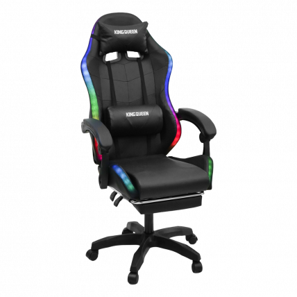 Кресло 908 КИНГКУЕЕН цвет черный с массажем и подсветкой 908-блаcк-масс / KINGQUEEN 908-black-mass_0
