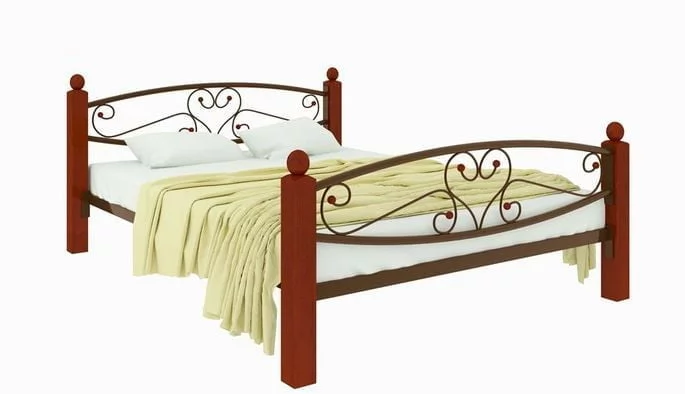 Кровать Каролина Лукс плус 1200х2000 Коричневая / Lux plus_0